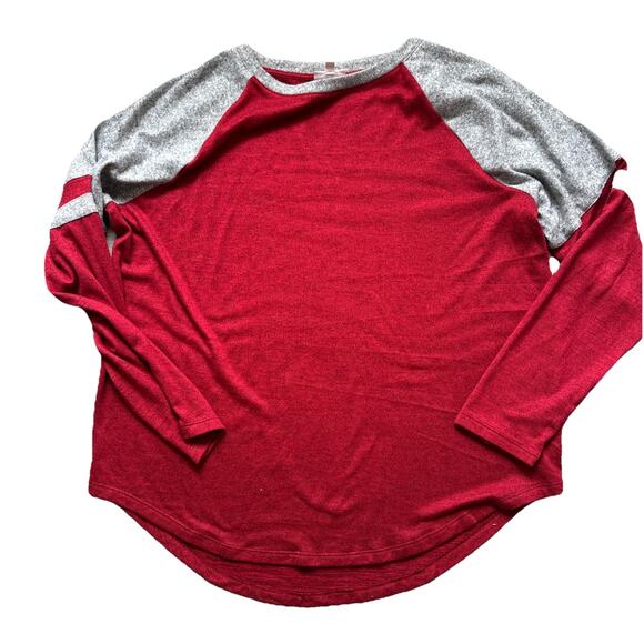SO Sweater Womens 2XL XXL Colorful Red Striped Colorblock Long Sleeve SOFT - Picture 1 of 4